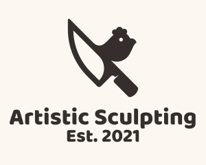 Chicken Knife Chef logo design