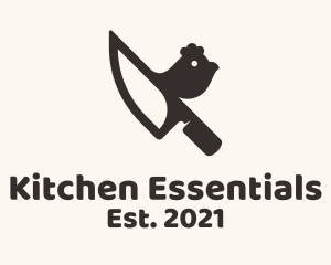 Chicken Knife Chef logo design