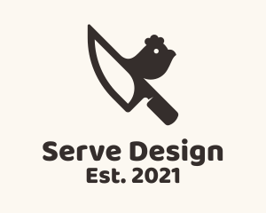 Chicken Knife Chef logo design