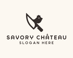 Chicken Knife Chef logo design