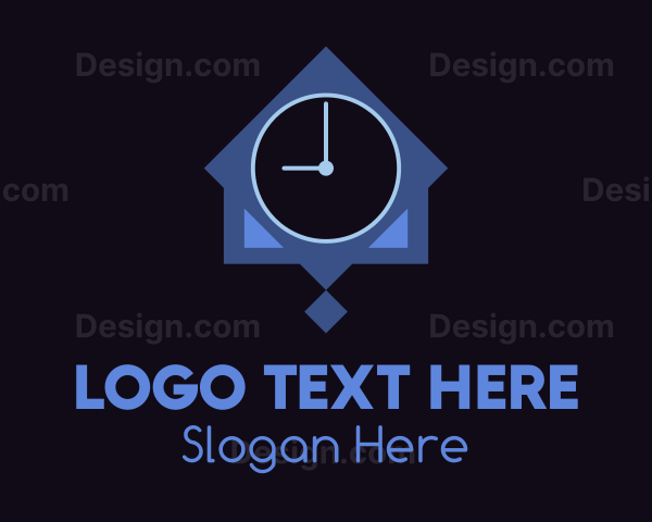 Blue Wall Clock Logo