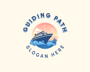 Cruise Ship Travel logo design