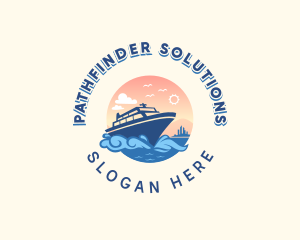 Cruise Ship Travel logo design