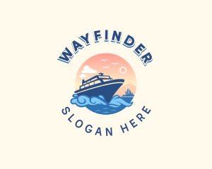 Cruise Ship Travel logo design