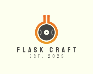 Laboratory Flask Vinyl logo design