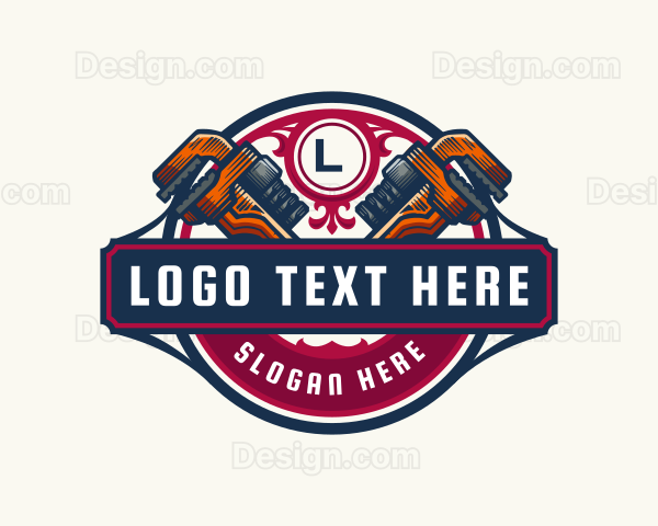 Plumbing Pipe Wrench Logo