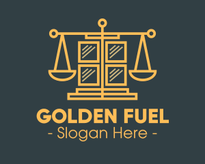 Golden Law Window logo design