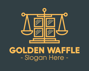 Golden Law Window logo design