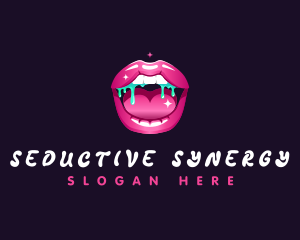 Erotic Lips Seductive logo design