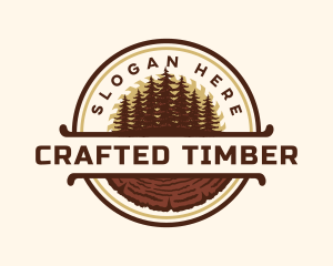 Forest Lumberjack Woodwork logo design