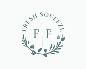 Foliage Wreath Wellness Spa logo design