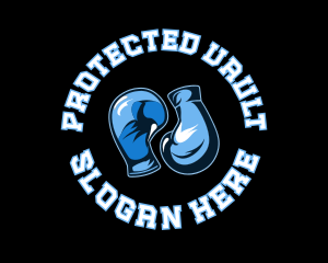 Blue Boxing Gloves logo design