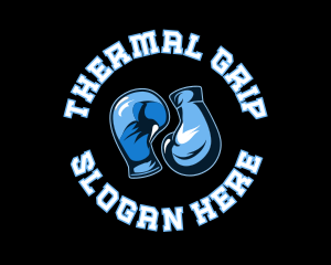 Blue Boxing Gloves logo
