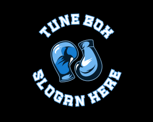 Blue Boxing Gloves logo design