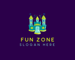 Fun Bounce House Castle logo design