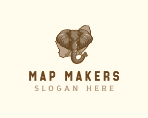 South Africa Wild Elephant logo design