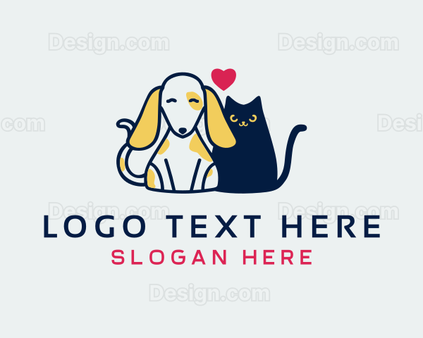 Dog Cat Love Logo