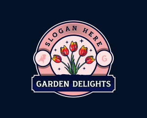 Tulip Flower Netherlands logo design