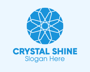 Blue Intricate Gemstone logo