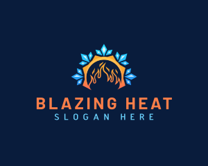 Ice Fire Cooling logo design