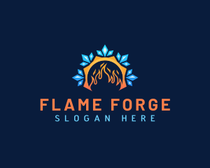 Ice Fire Cooling logo design