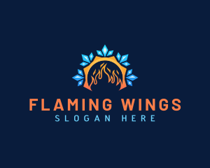 Ice Fire Cooling logo design