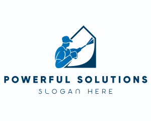 Janitor House Cleaning logo design