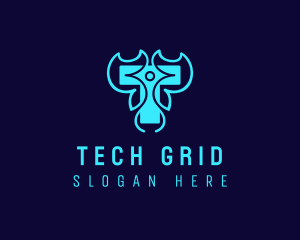 Tech Gaming Letter T  logo design