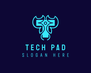 Tech Gaming Letter T  logo design