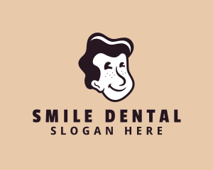 Smiling Retro Boy logo design