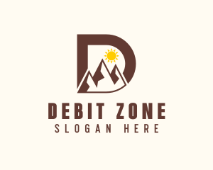 Outdoor Mountain Letter D logo design