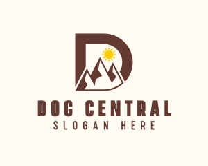 Outdoor Mountain Letter D logo design