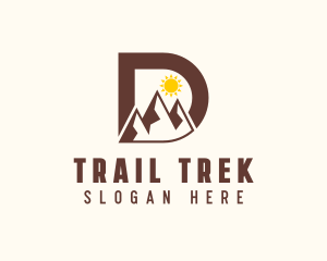 Outdoor Mountain Letter D logo