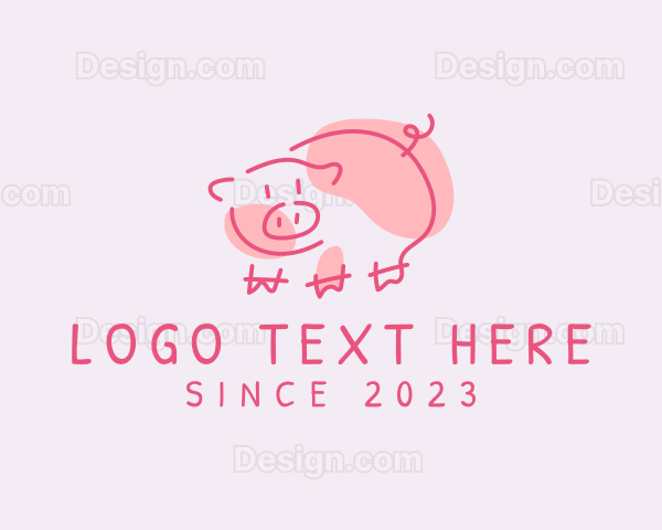 Pig Farm Sketch Logo