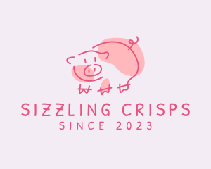Pig Farm Sketch logo design