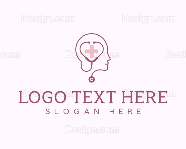 Psychologist Therapist Stethoscope Logo