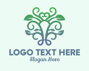 Symmetrical Gradient Vine logo