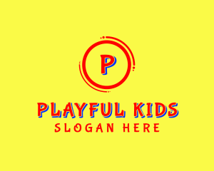 Kid Toddler Party logo design