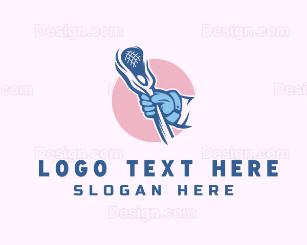 Sports Lacrosse Stick Logo