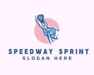 Sports Lacrosse Stick  Logo