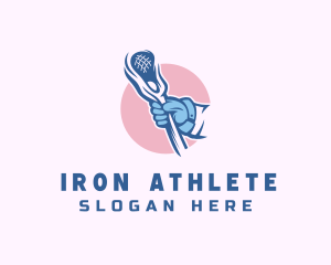 Sports Lacrosse Stick  logo design