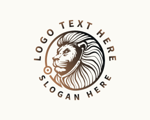 Elegant Stethoscope Lion logo