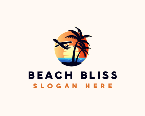 Beach Travel Tourism logo design