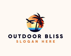 Beach Travel Tourism logo design