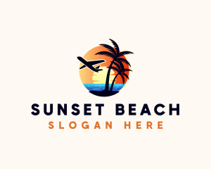 Beach Travel Tourism logo design