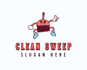 Housekeeper Cleaning Broom logo