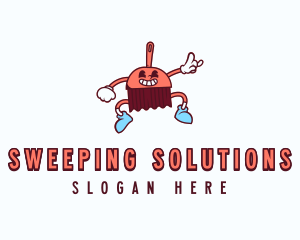 Housekeeper Cleaning Broom logo