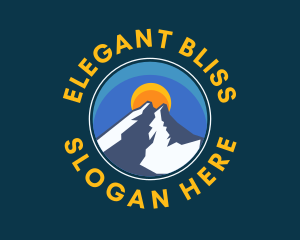 Mountain Alpine Sunset Logo