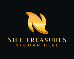 Letter N Luxury Fashion logo design