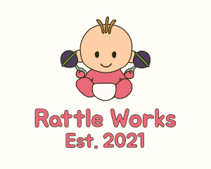 Baby Rattle Baby logo design